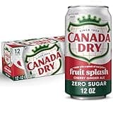 Canada Dry Zero Sugar Cherry Gingerale Fruit Splash 12oz, Pack of 12