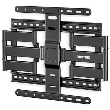 monTEK 1.1" Ultra Slim TV Wall Mount for 37-75 Inch TVs, 132lbs Heavy Duty, 4X Weight Tested, Full Motion Articulating Bracket, Max VESA 400x400mm, Fits 16/18" Studs