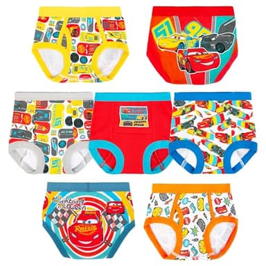 Disney Pixar Cars Toddler Potty Training Pant & Brief Combo option, Stickers & Tracking Chart In Sizes 18M, 2T, 3T, 4T