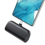 Mini Portable Charger 5200mAh,PD Fast Charging USB C Power Bank,Portable Phone Charger for Android,Ultra-Compact Plug in Battery Pack Compatible with Samsung Galaxy S22/S21,Moto,LG,Pixel (Type-C Only)