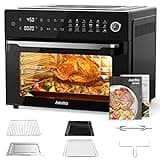 Aeitto® 32-Quart PRO Large Air Fryer Oven| Toaster Oven Combo | with Rotisserie, Dehydrator and Full Accessories | 19-In-1 Digital Airfryer | Fit 13" Pizza, 9pcs Toast, 1800w, Black