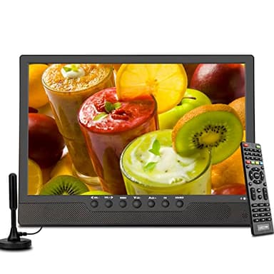 Othoig14'' Portable TV,Small TV with Batterys-HDMI,USB,AV Slot and 1 Antenna,Remote Control,12 Volt car Cable/AC for RV car/Camping/Kitchen