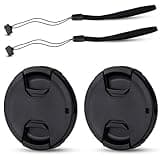 JJC 2-Pack 40.5mm Front Lens Cap Cover with Deluxe Cap Keeper for Sony ZV1F ZV-1F ZV-E10 II ZVE10 A6000 A6100 A6300 A6400 A6500 A6700 A5100 A7C II with Sony E PZ 16-50mm Kit Lens or FE 28-60mm Lens
