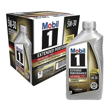 Mobil 1 Extended Performance High Mileage Full Synthetic Motor Oil 5W-30, 1 Quart (6-pack)