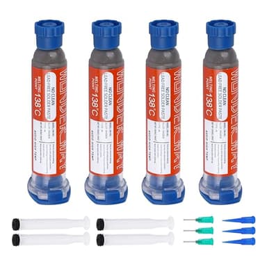 Wonderway Sn42/Bi58 T4 Lead Free Solder Paste No Clean, 138℃ Melting Point (30gx4packs)