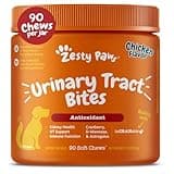 Zesty Paws Cranberry Supplement for Dogs - Bladder Control for Dogs - Urinary Tract Support - Cranberry Chews - Immune & Gut Support - Chicken - 90 Count