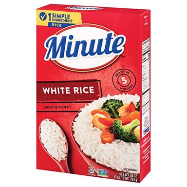 Minute White Rice, Instant White Rice for Quick Dinner Meals, 28-Ounce Box