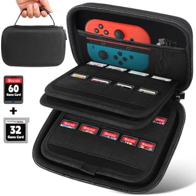 AOBOPLE 92 Switch Game Case,3DS Case Compatible with Nintendo 3DS, 3DS XL,New 2DS XL,2DS, DSi, Switch/Nintendo Switch 2 Games, PS Vita Games Hard Shell Game Card Holders
