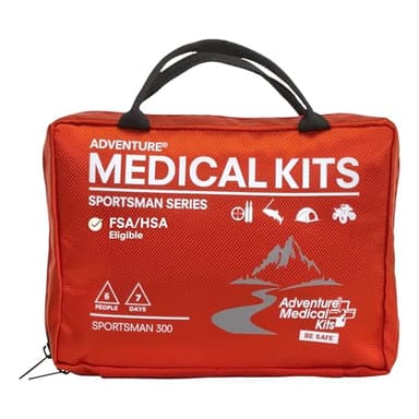 Adventure Medical Kits Sportsman Series Medical Kit - 300 - First Aid Kit for Camping, Hiking, Hunting & More - For 6 People for 7 Days - Includes Bandages, Medicine, Guide Book & More