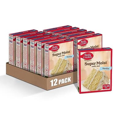 Betty Crocker Favorites Super Moist Vanilla Cake Mix, 13.25 oz (Pack of 12)