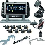 TST 507 Tire Pressure Monitoring System with 8 Flow Thru Sensors and Color Display for Metal Valve Stems by Truck System Technologies, TPMS for RVs, Campers and Trailers