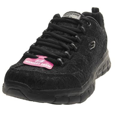 Skechers Women's Synergy Silky Sweet Sneaker,Black,6