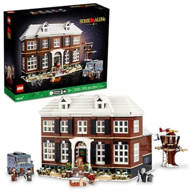 LEGO Ideas Home Alone McCallisters' House Building Set for Adults - Collectible Movie Model Kit for Office or Bookshelf Decor - Gift for Holidays or Birthdays - W/ 5 Minifigures - 21330