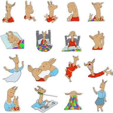 Thryvomniq Llama Llama Red Pajama Felt Story Board Pieces Preschool Storytelling Activies Felt Board Stories Interactive Learning Toys(17Felt Pieces)