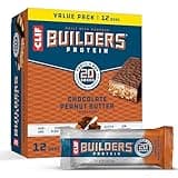 CLIF Builders - Chocolate Peanut Butter Flavor - Plant Based Protein Bars - Gluten Free - Non-GMO - Low Glycemic - 20g Protein - 2.4 oz. (12 Pack)