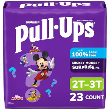 Pull-Ups Boys' Potty Training Pants, Size 2T-3T Training Underwear (16-34 lbs), 23 Count