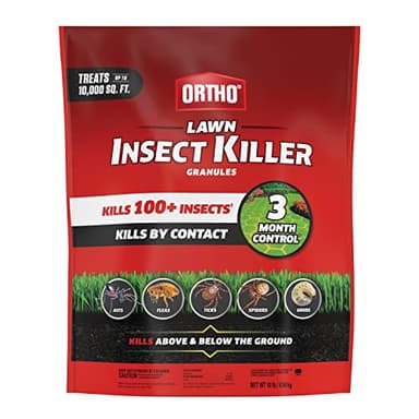 Ortho Lawn Insect Killer Granules: Treats up to 10,000 sq. ft, for Yard, Garden & Landscapes, Works on Listed Ants, Spiders, Fleas & Ticks, 10 lbs.