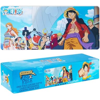 One Piece Gaming Desk Mat for Teens, Adults, 31.5 x 13.8” Non-Slip Surface, Anime Mouse Pad, Desk Decor, Gaming Mousepad, Gifts for Gamers (Multi One Piece)