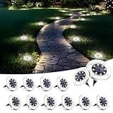 SOLPEX Solar Lights Outdoor Waterproof, 12 Pack Solar Ground Lights, Solar Garden Lights Landscape Lighting for Pathway Driveway Patio Backyard Walkway (Cool White)