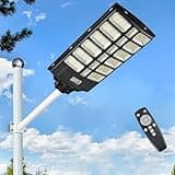 DENGMALL 16000W Solar Street Lights Outdoor, 16000 Lumens Dusk to Dawn Motion Sensor Security Flood Light with Remote Control, Wireless, Waterproof, Perfect for Garden,Yard, Street, Parking lot