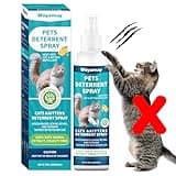 Woyamay Cat Deterrent Spray, Cat Scratch Deterrent for Furniture, Cat Repellent Spray to Keep Cats Away, Cat Repellent Spray for Furniture Indoor & Outdoor, Prevent Scratching, Digging & Chewing 200ml