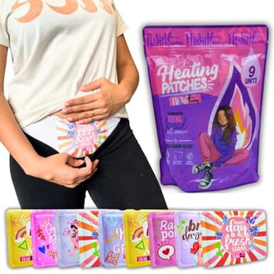 Period Heating Pad for Cramps – Period Kit for Teens, Tweens, Girls, and Women Essentials -Period Stuff -Disposable Heating Patches for Menstrual Cramp Pain Relief, Portable Heat Therapy