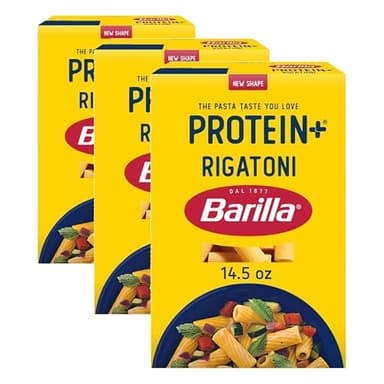 BARILLA Protein Plus, Rigatoni, 14.5oz (Pack of 3)