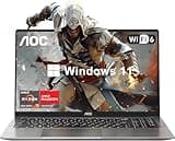 2025 Gaming Laptop with AMD Ryzen 7 5700U Processor(8C/16T, Up to 4.5GHz), 16.1“ FHD Display Laptop Computer with Backlit Keyboard, 16GB RAM 512GB SSD, WiFi 6, HDMI 1.4, USB3.2, Type-C, 53Wh Battery