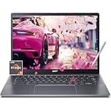 Acer Chromebook Laptop Touchscreen 2024 - Stylus Pen - 8GB RAM | 256GB PCIe SSD - 14inch WUXGA Display - AMD Ryzen 3-7320C - Google Chrome - Backlit Keyboard - Mini Laptop - School Student