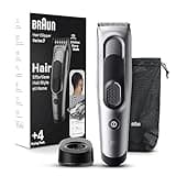 Braun Hair Clippers for Men, Series 7 7390, Hair Clip from Home with 17 Length / Recall Setting, Incl. Memory SafetyLock, Ultra-Sharp Blades, 2 Combs, Stand, Pouch, Washable