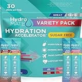 HydroMATE Electrolytes Powder No Sugar Variety Pack - 30 Instant Hydration Packets with Vitamin C to Boost Energy - Sugar Free Electrolytes to Support Hydration on Keto Diet & Party Favors