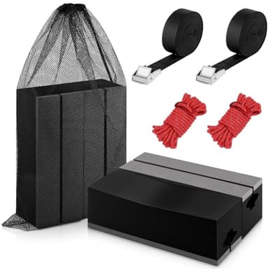Datanly 12 Inch Kayak Canoe Roof Carrier Foam Blocks Kit with Straps, Universal Car Top Carrier Pads for Kayak Canoe Surfboard Transport, Soft High Density Foam Roof Rack Replacement