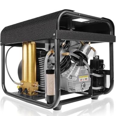 TUXING 4500Psi PCP Air Compressor,Diving Compressor,Two-Stage Filtration,Auto Shutoff,Dual Cooling System for PCP Air Rifles, Paintball Guns, and Diving Tanks(TXEDT032)