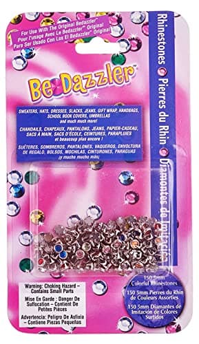 BeDazzler The Original Multi-Colored Rhinestones Refill - 300 Pieces (2 x 150 pk)