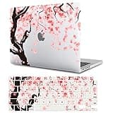 Hard Cover Compatible with MacBook Air 11 Inch Case Model A1370 A1465 2012 2013 2014 2015 2016 2017 2018 Release, Air 11.6 Inch Plastic Hard Cover with Soft Keyboard Cover Skin, Pink Flowers