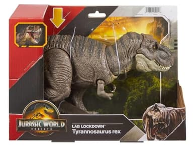 MAGNETOE Jurassic Rebirth Tyrannosaurus Rex Lab Lockdown T-Rex Action Figure