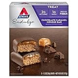 Atkins Endulge Chocolate Caramel Mousse Bar, Dessert Favorite, 1g Sugar, High in Fiber, 5 Count