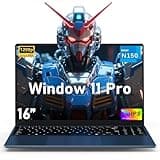 CHIFUYOU 2025 16 Inch Laptop Computer, N150 (4C/4T, Up to 3.6GHz),16GB RAM 512GB SSD Windows 11 Laptop, WiFi 5 /BT4.2,1920x1200 IPS, Backlit Keyboard 6Hrs Battery/Mini HDMI/USB-C*3 -NavyBlue