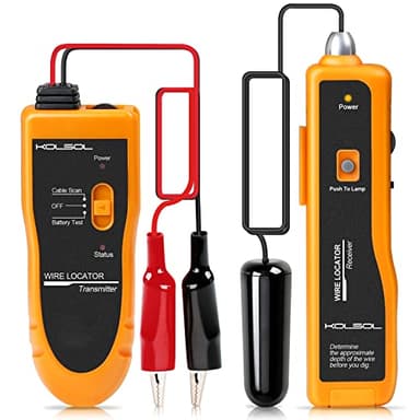 KOLSOL F02 Underground Cable Locator, Wire Tracer with Earphone, Cable Tester for Dog Fence Cables Irrigation Control Wires