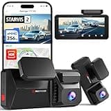 REDTIGER Dual 4K Dash Cam with 256GB eMMC, STARVIS 2 IMX678 Front and Rear Dash Camera with Dual HDR, Voice Control, 4'' Touch Screen, Built-in 5.8GHz WiFi GPS, HDR Night Vision (F77 V2)