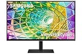 SAMSUNG ViewFinity S80A Series 27-Inch 4K UHD (3840x2160) Computer Monitor, HDMI, USB Hub, HDR10 (1 Billion Colors), Height Adjustable Stand, TUV-Certified Intelligent Eye Care (LS27A804NMNXGO),Black