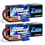 Zeee 3S Lipo Battery 7200mAh 11.1V 80C with EC5 Connector Hard Case Battery Compatible with RC Car RC Truck RC Boat LOSI Associated Racing Hobby (2 Packs)