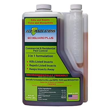 EcoGuard Plus Concentrated Tick Spray for Yard & Mosquito Concentrate Spray. All Natural Insect Repellant. Protects Outdoors. Suitable Insecticide for Kids, Pets, Plants. Easy Application, 64 oz