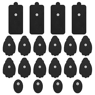 TENS Unit Electrode Pads NURSAL 20 Pack 3.5mm Snap EMS Replacement Pads for Electrotherapy Reuse More Than 30 Times, Compatible with MEDVICE,Belifu TENS Machine