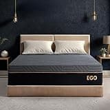 EGOHOME 12 Inch Queen Mattress, Copper Gel Cooling Memory Foam Mattress for Back Pain Relief,Therapeutic Double Matress Bed in a Box, CertiPUR-US Certified, 60x80x12 Black
