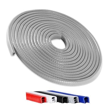 Winfort 16.5FT(5M) Universal Car Door Edge Protector Guards, No-Glue Required Rubber Seal U Shape Automotive Door Entry Guard, Suitable for Most Cars, SUVs and Trucks (Grey)