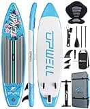 UPWELL 10’6”Inflatable Stand Up Paddle Board with Seat, SUP Inflatable Paddle Boards for Adults Paddleboards, Native Floral
