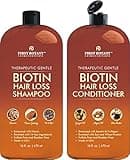 First Botany, Hair Growth Shampoo Conditioner Set - An Anti Hair Loss Biotin Shampoo & Conditioner with DHT blockers to fight Hair Loss For Men & Women, All Hair types, Sulfate Free - 2 x 16 fl oz