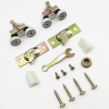 ACEPLANET Pocket Door Commercial Grade Hanger Fits Johnson Part #1125 & Upgrades #1500 Hardware Kit, 1" Nylon Ball Bearing, 1-1/4" C.T.C, Min. 1" Thick Doors, 200lbs Capacity