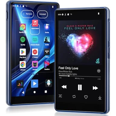 ODEJOI 160GB Android MP3 Player with Bluetooth and WiFi, 4.5" Touchscreen MP4 Music Player with Spotify Kids, Amazon Music, YouTube, Pandora, Audible, Google Play, Speaker, Parental Control, Up to 1TB